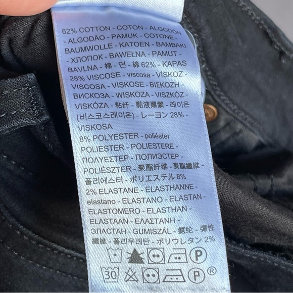 Levi’s Wedgie Skinny Destructed Black Skinny Raw Hem Jean Womens Size 18W - Picture 12 of 12